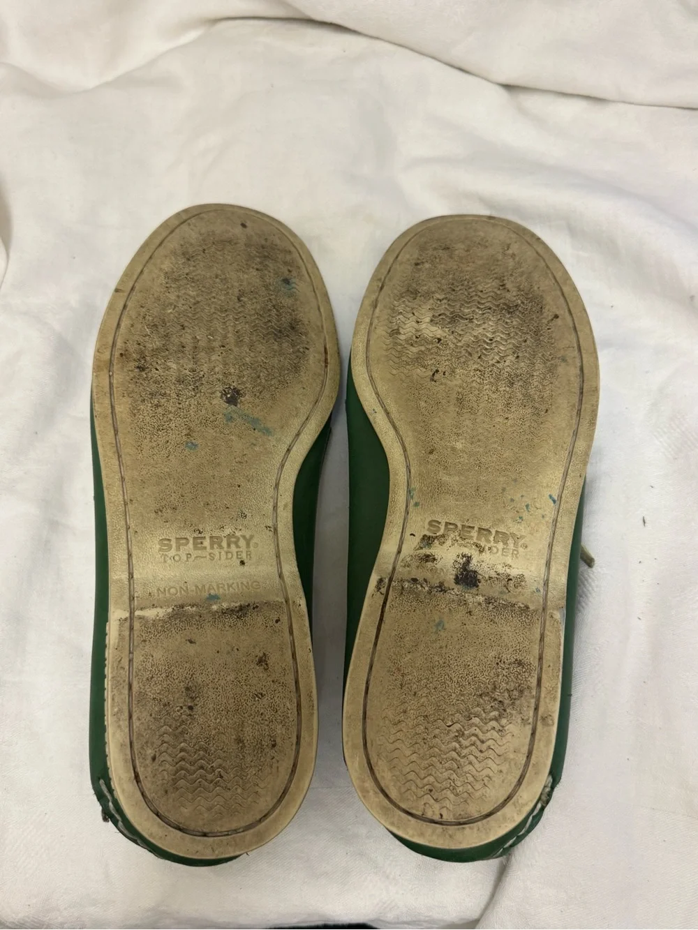 Sperry x J.Crew Green Leather Boat Shoes Men’s 10.5 M